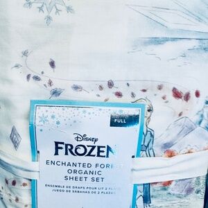 NWT : Pottery barn kids disney frozen enchanted forest full size sheet set
